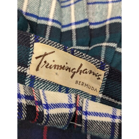 Vintage Triminghams Bermuda Skirt Women Size S Tartan Plaid Kilts Dark Academia - Picture 7 of 11
